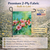 Caroline's Treasures Delaware Peach Blossom in Watercolor Garden Flag Mailbox Flag Decorative Yard Flag Banner Outside Patio Artwork Yard Flower Beds, Garden Size, Multicolor