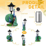 Solar Peacock Decor Outdoor, Garden Statue with Lantern for Patio Lawn Pathway Landscape Decoration Gift Gifts for Mother's Day Birthday Housewarming