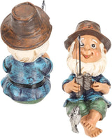 AYNEFY Mini Gnomes Statue,Miniature Garden Funny Fishing Gnome Ornament Mini Dwarf Figurine Ornament DIY Kit Micro Landscape Ornaments for Patio Yard Lawn