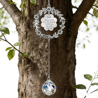 Suncatcher Gifts for Dad, Birthday Gifts for Dad from Daughter Son, Sun Catcher for Christmas Birthday Mothers Day Thanksgiving Valentines Day
