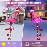 EDOF Solar Garden Lights Flamingo Decorations Outdoor Waterproof,2 Packs Solar Flamingo Light Garden Decor,Pink Flamingo Statue Decorative Figurine Lights for Yard Art Patio Porch Lawn