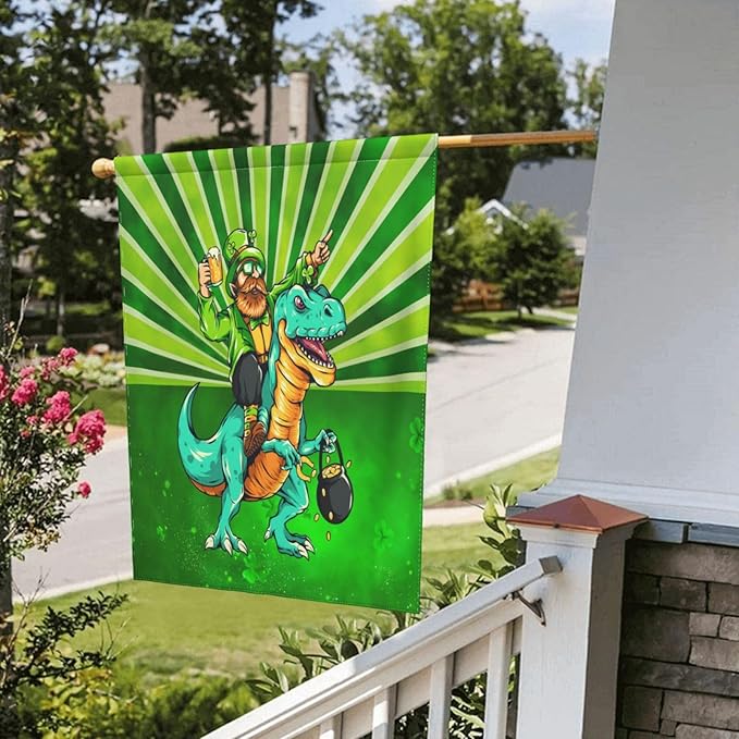 Happy St. Patricks Day Garden Flag 28 X 40 Inches Outdoor Mini Yard House Flags Double-Sided Farmhouse Sign For Home Garden Decoration