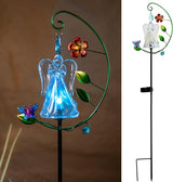 Solar Angel Lights - Color Changing Angel Statue for Outdoor Garden & Cemetery Decor, Solar Powered Waterproof, Memorial Gift for Loss of Mother, Sympathy Gifts for Women (1-Pack)