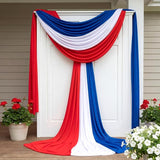 HunnmingRe 3 Pcs 2.5 x 9.8 Ft 4th of July Patriotic Bunting Decorations 250th Anniversary US Flag Decor 1 Red 1 White and 1 Blue DIY Hanging Flag Bunting for Porch Yard Indoor Outdoor Decor Party