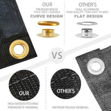Houssity Green 3' x 9' Balcony Deck Fence Privacy Screen Cover Panel Shade Cloth Fabric for Chain Link Fence Patio Pool Railing Driveway Walkway Porch Playground Dog Kennel Residence Commercial Use