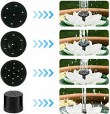 Solar Garden Fountain Water Lilies Designs Outdoor Bird Bath Accessories Suitable for Patios and Fish Pond Fish Pond Accessories