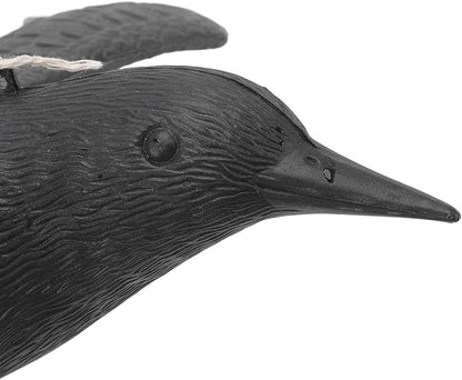 Garden Statues Simulation Crow Vivid Lifelike Crow Decoration Plastic Crow Crow Decoration Good Insulation Wear Resistant for Outdoor Yard Ornaments Decor
