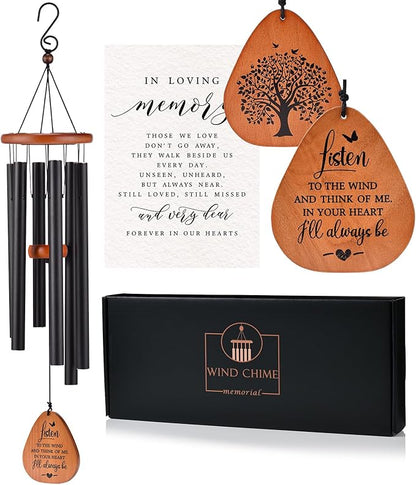 AMBOBE Memorial Wind Chimes for Loss of Loved One, Sympathy Wind Chimes Gift, Bereavement Gifts, Beautiful Outdoor Garden Decor with Soothing Melodic Tones