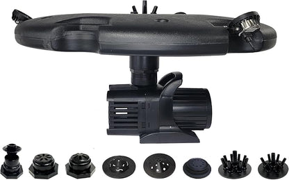 HALF OFF PONDS Floating Fountain, 1.75 HP Pond Aerator, 200 ft Cord, 14,800 GPH Water Pump, 11 Spray Patterns, Energy-Efficient, White LED Lights, for Large Ponds, Lakes & Water Gardens
