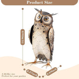 Shorayn Metal Owl Decor Garden Statue Outdoor Bird Yard Art Sculpture for Home Porch Patio Lawn Yard Decoration,Housewarming Birthday Gifts for Women