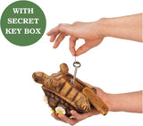 Muldale Turtle Hide a Key Outside - Solar Powered - Outdoor Decorative Spare Key Hider - Decorative Terence The Tortoise Ornament for Yard