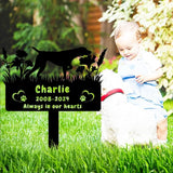 Custom German Shorthaired Pointer Dog Memorial Grave Marker,Personalized Flora Dog Memorial Stake,Dog Memorial Plaque Burial Stake Engraved Sign,Dog Sympathy Grave Stake,Dog Statue Headstone