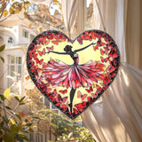 Acrylic Suncatcher Colorful Window Hanging Ornament Sun Catcher Panel for Home Decor Car Garden Gift Ballerina Faux Stained Glass Suncatcher