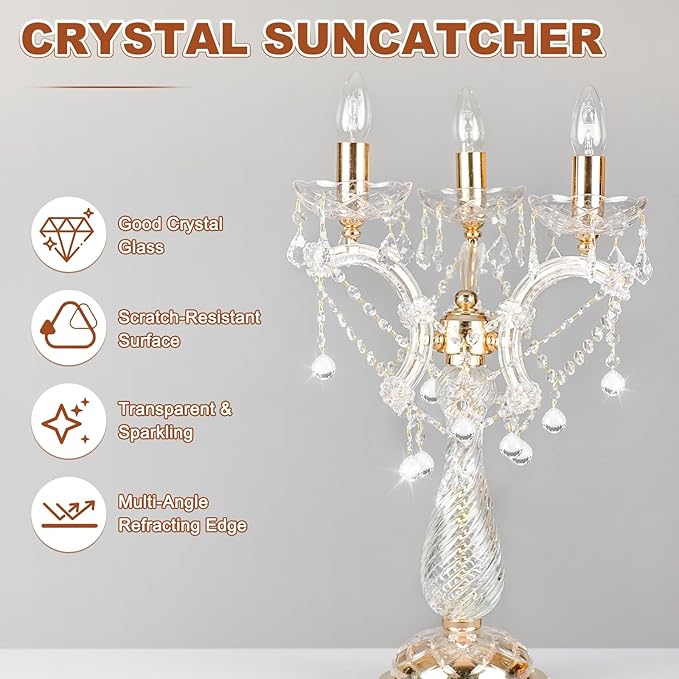 M METERXITY 20-Pack Crystal Ball Prisms, 24mm/0.94 Inch Chandelier Pendant Maker Hanging Crystals Chandelier Prisms for Home/Windows/Garden/DIY Decoration[Clear]