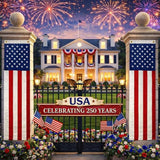 2Pack 65Inch Patriotic American Flags Door Bunting Banner Memorial Day Decoration Hanging Outside Porch Bunting Red White Blue Banner Outdoor Décor 4th of July USA Decor Pulldown for Veterans Labor Presidents Flag Election Day