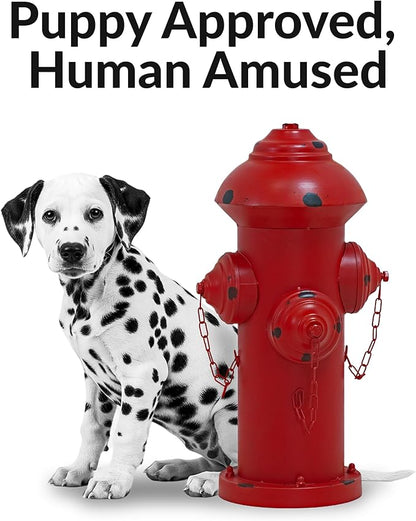 Sunnydaze Fire Hydrant for Dogs to Pee On - Dog Fire Hydrant Pee Post for Potty Training - Red Powder-Coated Paint Finish - 21" H