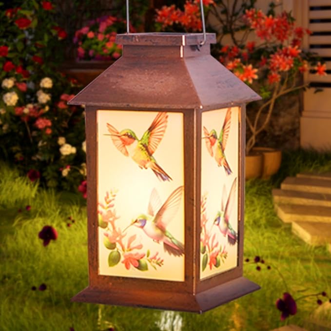 Hummingbird Outdoor Lantern House Wind Chime - A Gift for Outdoor courtyards and Gardens, Suitable for Women, Mothers, Grandmothers, Sisters and Friends, Birthdays, Christmas, and Mother's Day