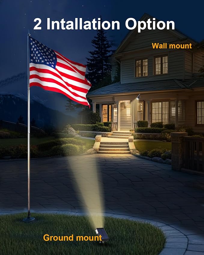 2 Pack Solar Powered Outdoor Spot Lights Outside Waterproof 20 LEDs Landscape Spotlights Dusk to Dawn for House Yard Tree, Plants, Walls, Path, Garden, Statues, Superior Accent Lamp Warm White