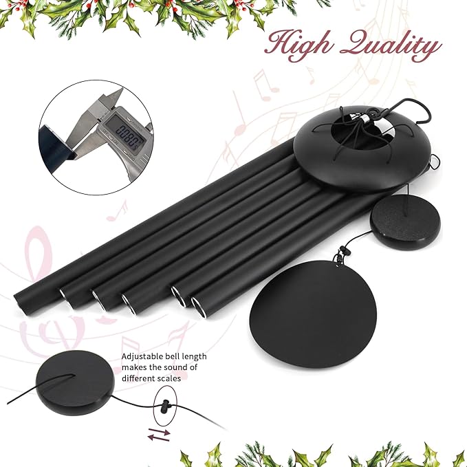 ASTARIN 45in Memorial Wind Chimes, Christmas Large Wind Chimes for Outdoors with 6 Heavy Tubes,Deep Tone for Garden Hanging Decor Sympathy Gifts Box