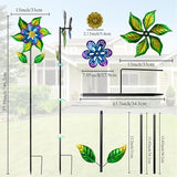 Wind Spinners Outdoor,13'' Dia Metal Flower Pinwheels,Waterproof Wind Sculpture with Metal Stake,Wind Spinner for Outdoor Patio Decor