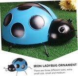 Kisangel 3pcs Simulated Ladybug Decor Iron Garden Ornaments for Outdoor Decoration for Yards and Patios Vibrant Colors for Home and Garden Aesthetics