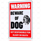 Beware of Dog Sign Beagle Metal Sign Warning Beware of Dog Signs for Fence Outdoor Farm Garden Gate Home Yard Decor 8x12 Inch
