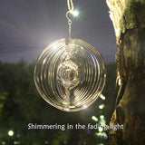 Phuryllic Wind Spinners Outdoor, Garden Decor, Bird Deterrents for Outside, 3D Metal Yard Decorations for Patio & Porch, Unique Gardening Gifts for Women & Moms - 10in Round Shape