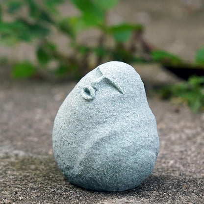 Cute Stone Primitive Man Figurine: Funny Stoneman Statue for Outdoor Decor, Carving Face Garden Home Decoration Fish Tank Ornament - Stone Man C