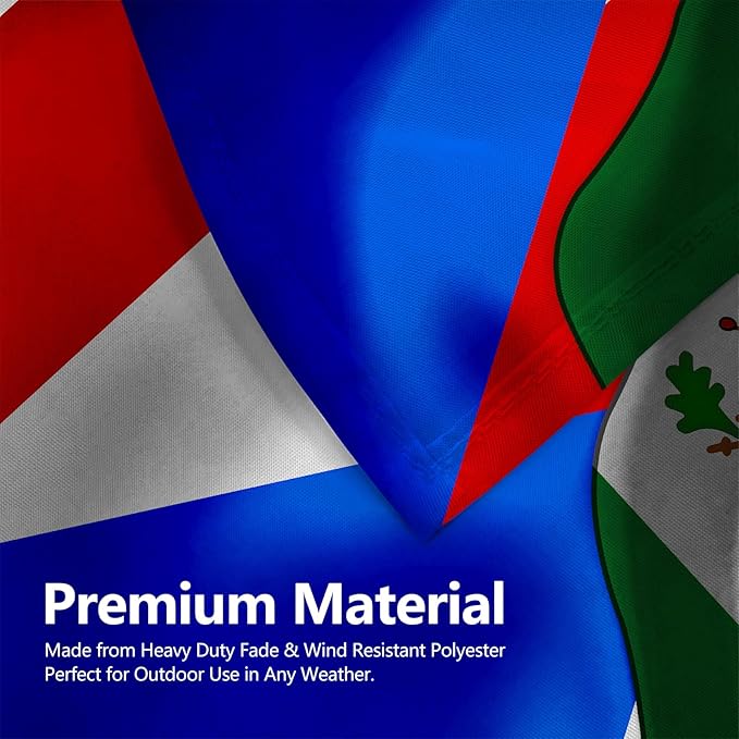 Puerto Rican Puerto Rico And Mexico Mexican Flag 3x5 Ft Double-Sided Printed Indoor/Outdoor Flag Polyester Fabric Decorative Banner With 2 Brass Grommets 3x5 Foot National Flags For Outside