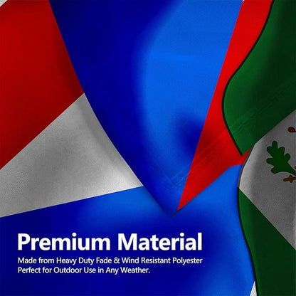 Puerto Rican Puerto Rico And Mexico Mexican Flag 3x5 Ft Double-Sided Printed Indoor/Outdoor Flag Polyester Fabric Decorative Banner With 2 Brass Grommets 3x5 Foot National Flags For Outside