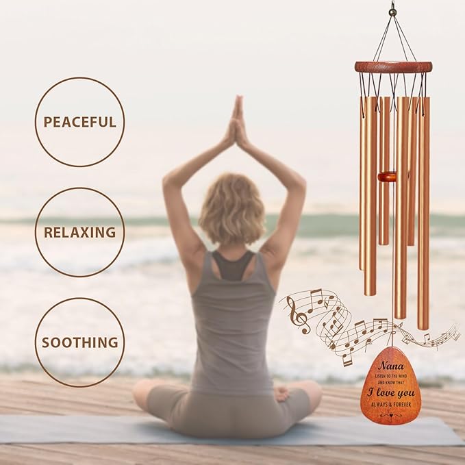 Gifts for Grandma Nana from Grandkids Granddaughter Grandchildren, Wind Chimes Birthday Gifts for Nana Grandma Garden Patio Decoration