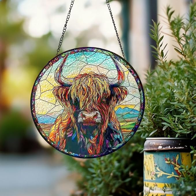 Stained Glass Window Hanging,suncatcher Stained Glass kit,Stained Glass Ornament, Garden suncatchers for Windows Hanging,Window Decor or Indoor,Gifts for Women, Lovers, Couple, Friends