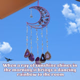 Amethyst Crystal Wind Chimes, Dreamocean Crystal Tree of Life Dream Catchers Moon Large Dream Catcher Wall Window Hangings Decor Gifts for Girls Adult Bedroom Home Decortion