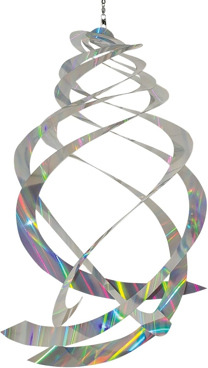 In the Breeze Mylar Spinner Crystal Spinner Silver Sheen — 18" Long