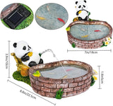 Solar Panda for Outdoors Garden Panda Statue Patios, Yards, and Lawn Ornaments Gardening Gifts for Women