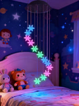 Solar Powered Snowflake Wind Chimes, Color Changing LED Outdoor Decorative Lights, Garden Patio Holiday Hanging Decoration