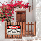Beware Of The Dog English Springer Sign Aluminum Metal Tin Signs Outdoor Yard Sign Warning Sign For Fence Yard Home Kitchen Farm Garden Wall Decor 8x12 Inch