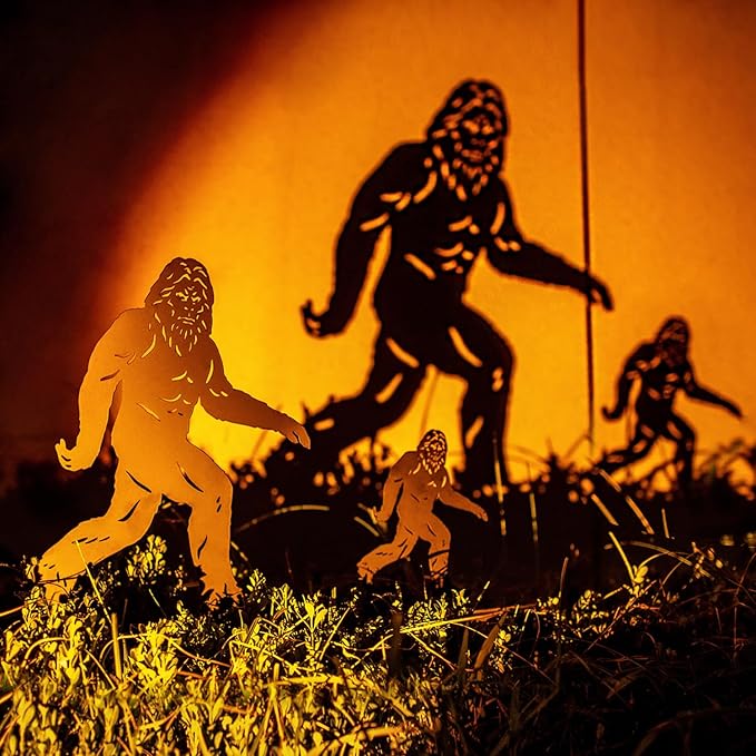 15.8 inch Bigfoot Metal Outdoor Decor Big Foot Sasquatch Gifts for Men Dad Women Bigfoot Silhouette Statues for Outside, Patio, Lawn, Yard Art, Forests, Yard Display, Garden Decorations