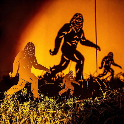 15.8 inch Bigfoot Metal Outdoor Decor Big Foot Sasquatch Gifts for Men Dad Women Bigfoot Silhouette Statues for Outside, Patio, Lawn, Yard Art, Forests, Yard Display, Garden Decorations