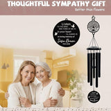 Personalized Memorial Wind Chimes for Loss of Loved One Custom Sympathy Gift in Loving Memory Outdoor Wind Chimes for Mom Dad Bereavement Remembrance Gift (Memorial 1)