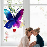 Butterfly Gifts for Women Mom Grandma,Stainless Steel Butterfly Outdoor Statues for Yard Art Ornaments Window Porch Patio Home House Wall Decorations - Birthday Gift for Mother's Day Christmas
