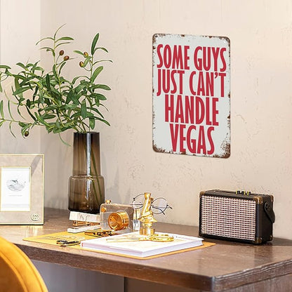 Patio Wall Decor Handle Vegas Metal Sign Appreciation Vintage Retro Tin Sign: Decorative Wall Art For Bathroom,Yard,Wedding,Street,Garage,And More 8X12inch