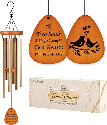 Leebbsin Wedding Gifts Wind Chime, Wedding Gift for Couple 2026, Engagement Gift for Newlywed Bride Groom Husband Wife, Bride to be Gifts for Bridal Shower Engagement Valentine’s Day Anniversary