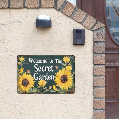Metal Garden Signs Garden Wall Decor For Outside Funny Garden Signs Decorative Outdoor Welcome To The Secret Garden 12 X 8 Inch