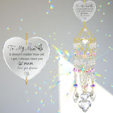 AceOrbit Mom Thank You Gift, Crystal Suncatchers for Window Hanging Wind Chime Garden Suncatchers Rainbow Indoor Outdoor Decor Unique Mom Birthday Gifts from Daughter, Happy Mother's Day