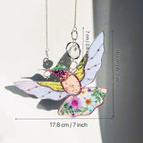 Green Acrylic Hummingbird Flowers Garden Suncatcher Window Hanging Crystal Prism Rainbow Maker Sun Catcher Ornaments Appreciation Thank You Gifts for Mom Grandma Sister Home Decor