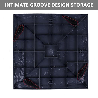 4Pcs Large Stepping Stones Outdoor Garden Walkway, Durable Plastic Pavers for Patio, Pathway, and Landscaping, Weatherproof Stepping Stones with Ground Stakes for Easy Installation