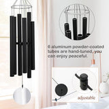 Wind Chimes Large Outdoors Clearance Deep Tone, 45" Sympathy Wind Chimes in Loving Memory of Someone, Memorial Wind Chimes Gifts for Mother's Day, Metal Wind Chimes Outdoors Garden/Yard Décor(Black)
