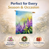 Caroline's Treasures Idaho Syringa in Watercolor House Flag Large Porch Sleeve Pole Decorative Outside Yard Banner Artwork Wall Hanging, Polyester, House Size, Multicolor