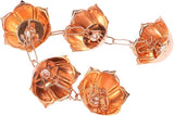 Omabeta Copper Elegant Hanging Rain Chain Efficient Water Management for Yard Garden Temple Copper 3.28ft (Flower Shaped)